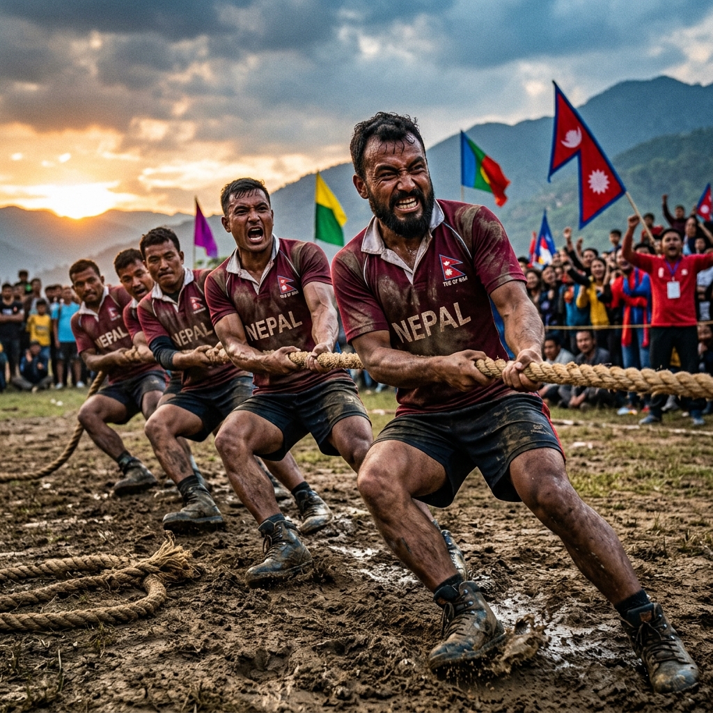 Nepal Wins South Asian Tug of War Gold